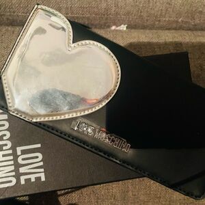 Love Moschino Black Wallet with Heart Detail